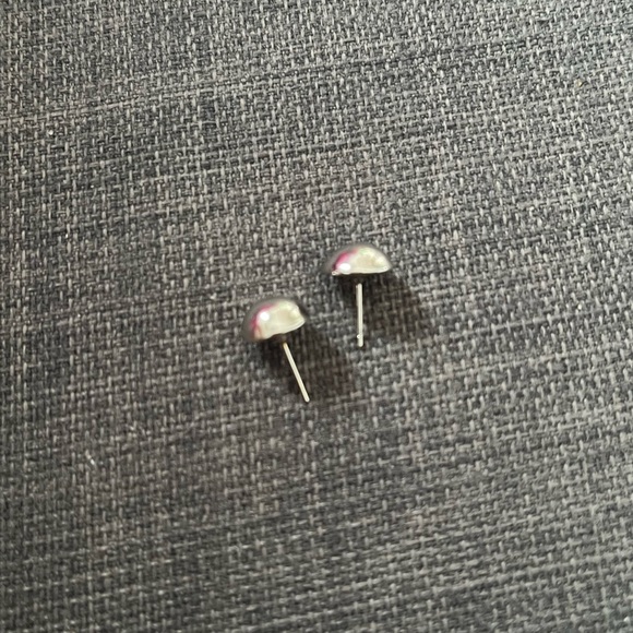 Vintage Round Silver Post Earrings Retro Minimalist Geometric Stud Jewelry 925 - Picture 3 of 4